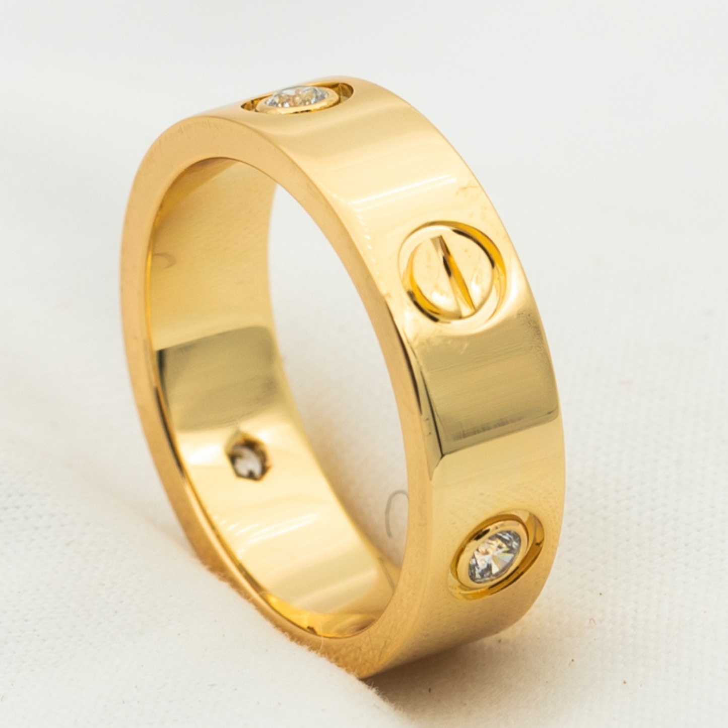[Spark]LOVE RING 5.5MM 3 DIAMONDS PINK GOLD