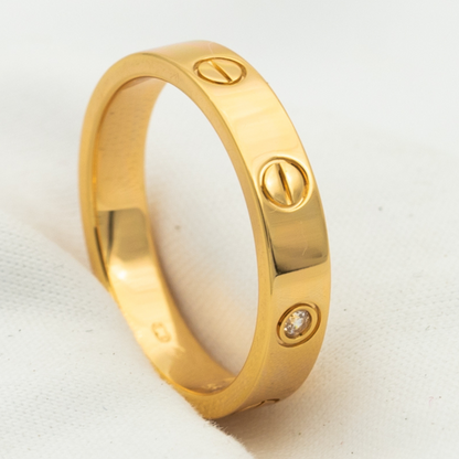 [Spark]LOVE RING 4MM 1 DIAMOND PINK GOLD