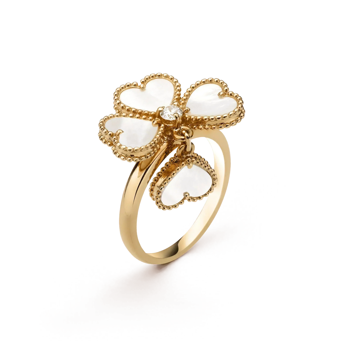 [Spark]SWEET CLOVER WHITE MOP RING