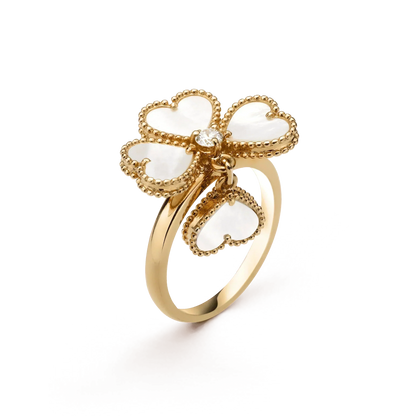 [Spark]SWEET CLOVER WHITE MOP RING