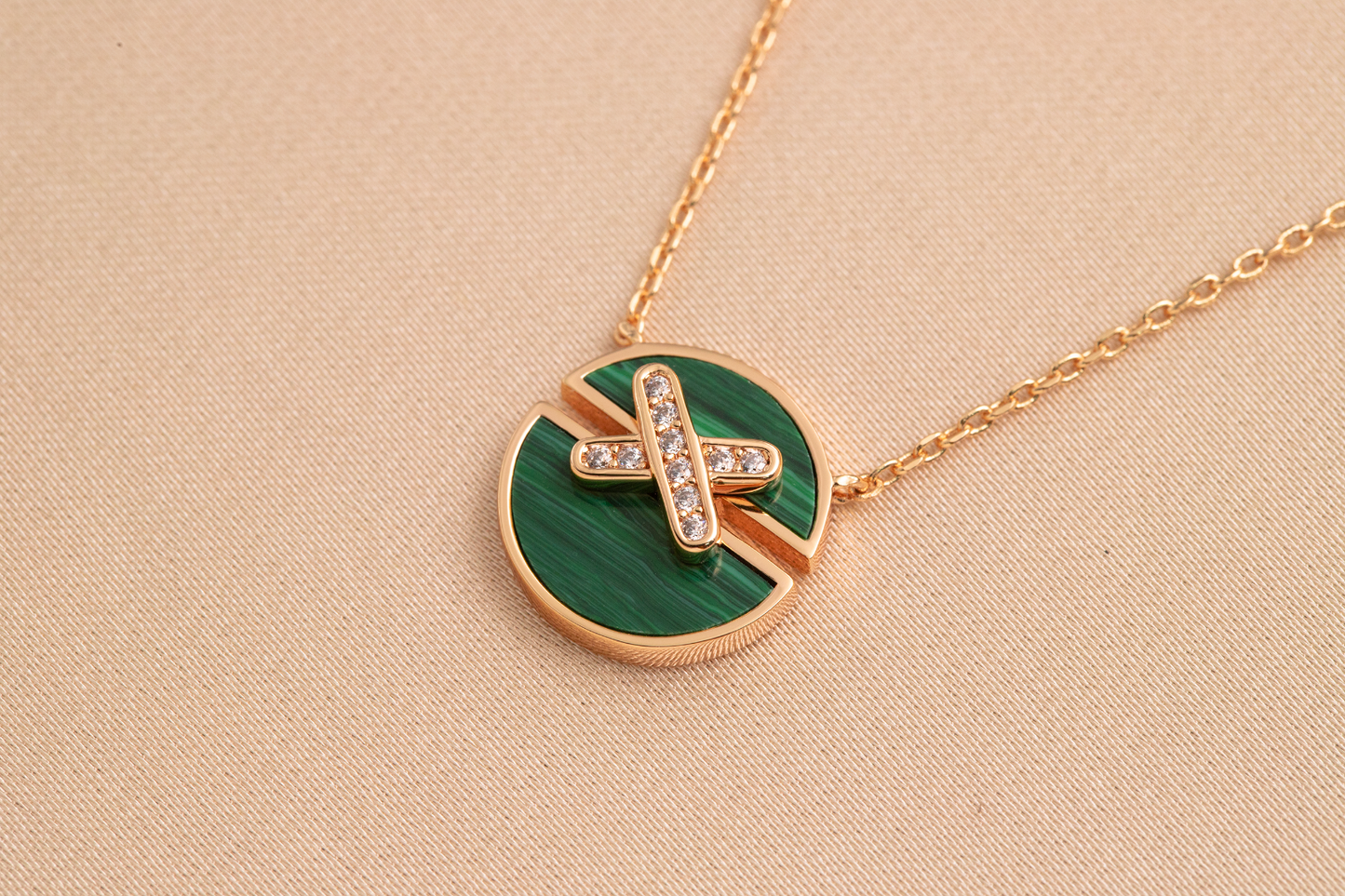 [Spark]JEUX DE PINK GOLD DIAMOND NECKLACE