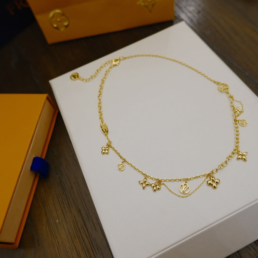 [Spark]BLOOMING SUPPLE NECKLACE BRASS