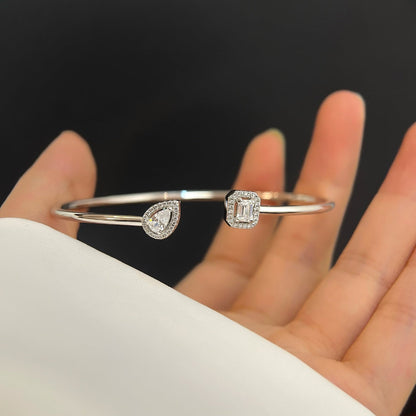 [Spark]JONC FLEX MY TWIN TOI & MOI SILVER DIAMOND BRACELET