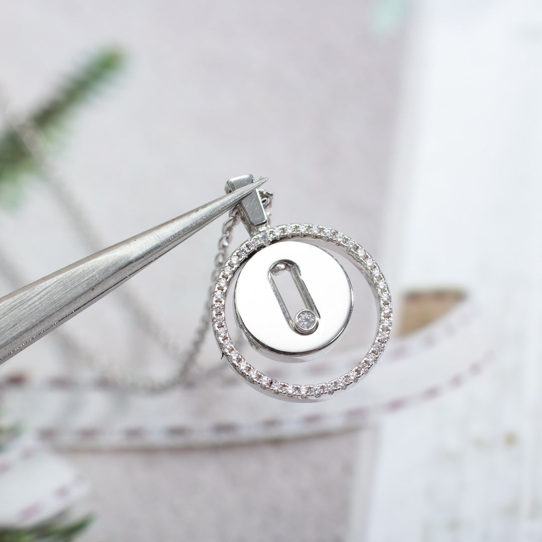 [Spark]Demo MOVE PM NECKLACE SILVER DIAMOND