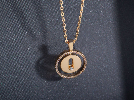 [Spark]Demo MOVE PM NECKLACE PINK GOLD DIAMOND