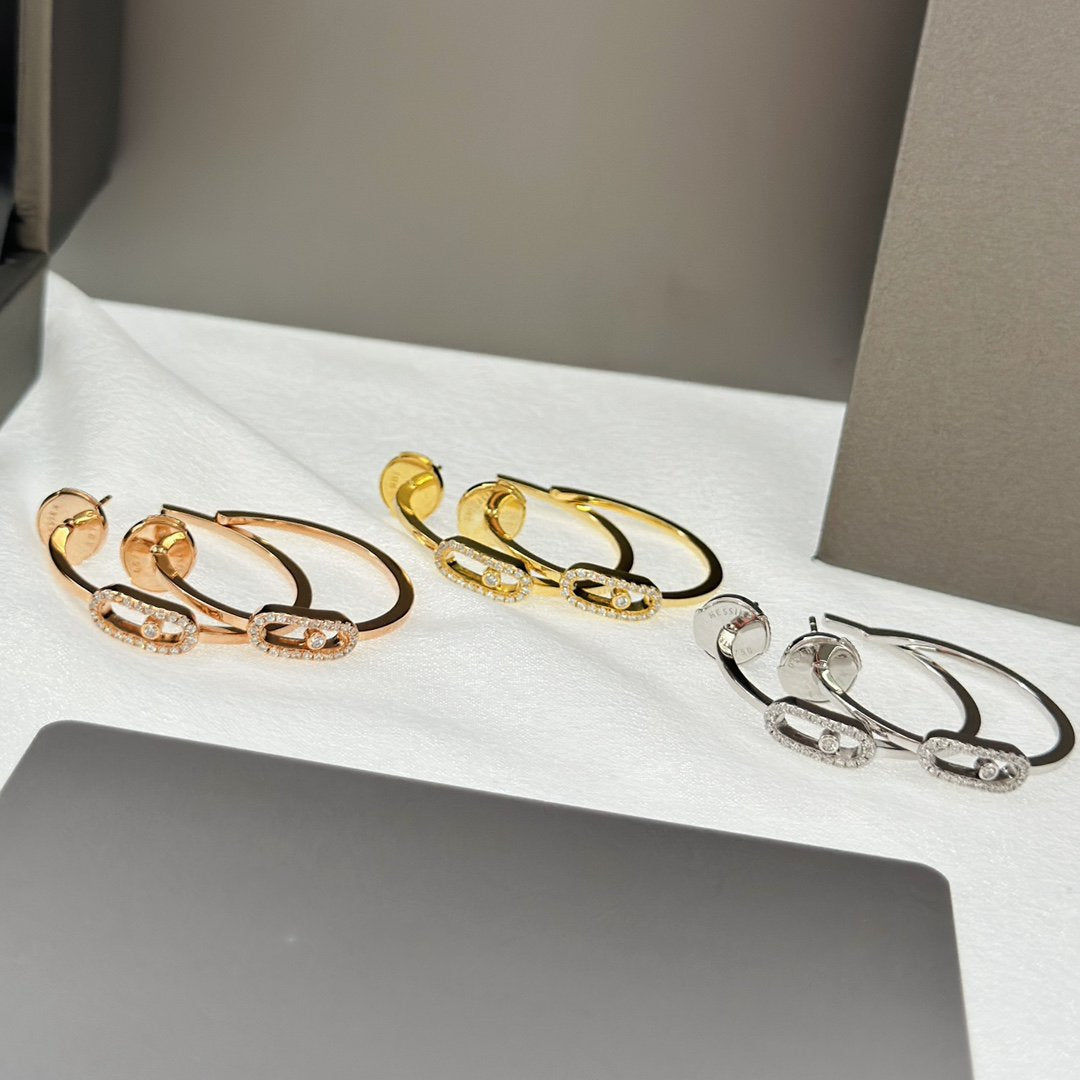 [Spark]CREOLES MOVE UNO PM DIAMOND EARRINGS