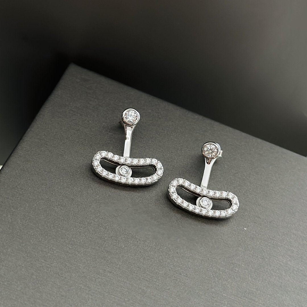 [Spark]MOVE UNO SILVER DIAMOND EARRINGS