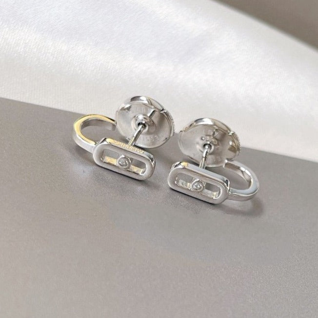[Spark]CREOLES MOVE UNO MINI 1 DIAMOND EARRINGS