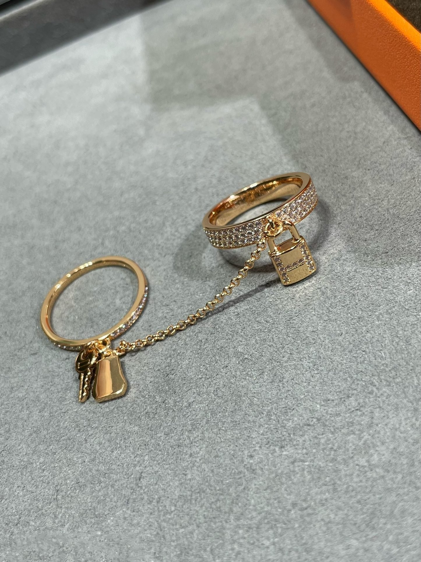 [Spark]HM KELLY CLOCHETTE DOUBLE RING IN  WITH DIAMONDS