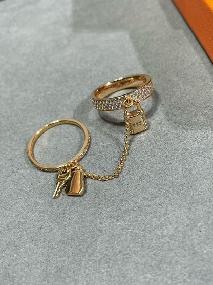 [Spark]HM KELLY CLOCHETTE DOUBLE RING IN  WITH DIAMONDS