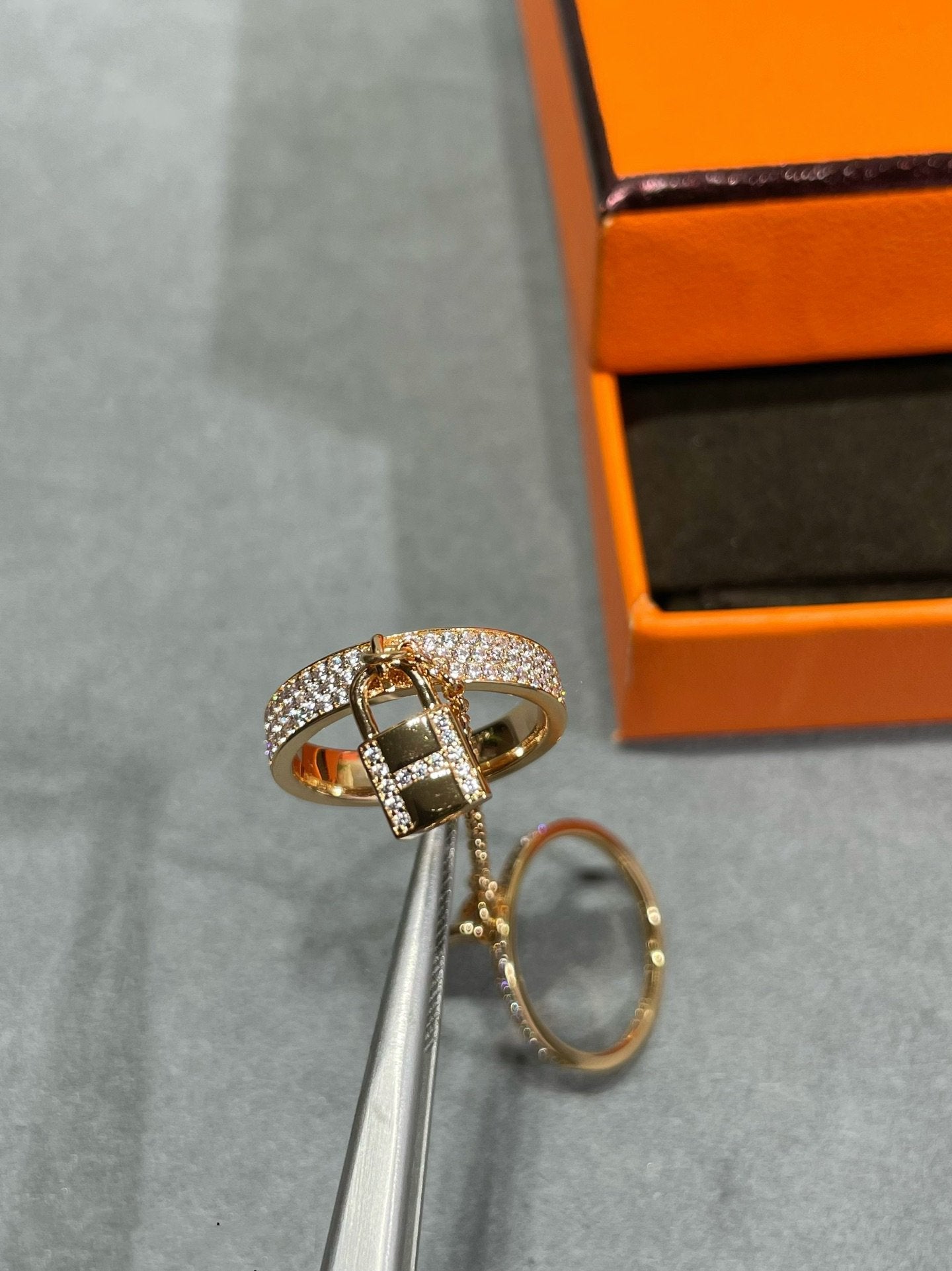 [Spark]HM KELLY CLOCHETTE DOUBLE RING IN  WITH DIAMONDS