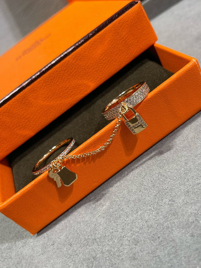 [Spark]HM KELLY CLOCHETTE DOUBLE RING IN  WITH DIAMONDS