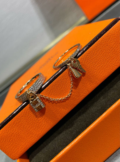 [Spark]HM KELLY CLOCHETTE DOUBLE RING IN  WITH DIAMONDS