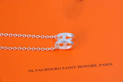 [Spark]HM NECKLACE H LETTER OVAL SERIES