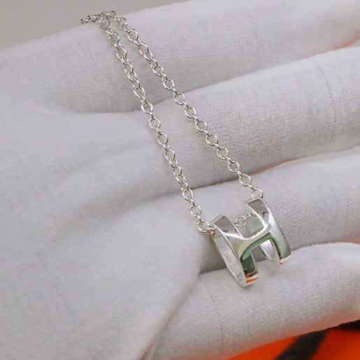 [Spark]HM NECKLACE H LETTER OVAL SERIES