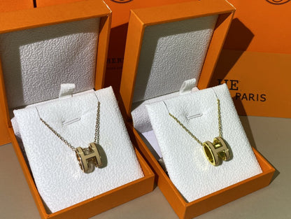 [Spark]HM CLIC YELLOW ENAMEL GOLD NECKLACE