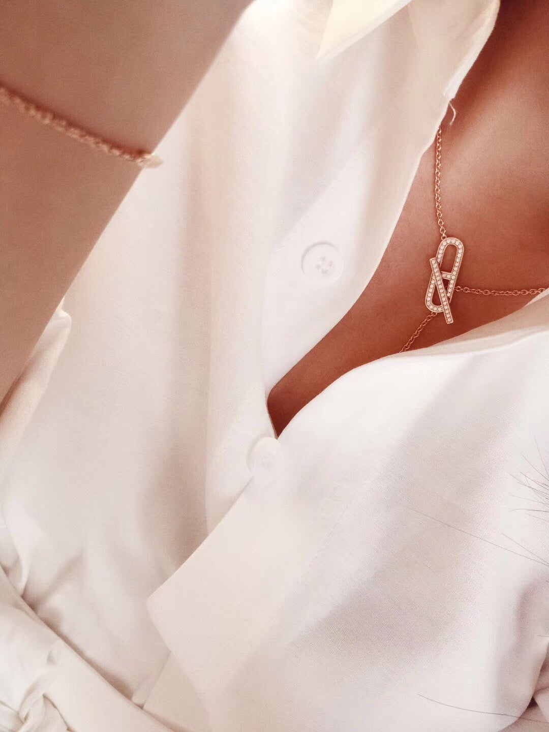 [Spark]HM FIRE PIG NOSE NECKLACE TRENDY STREET
