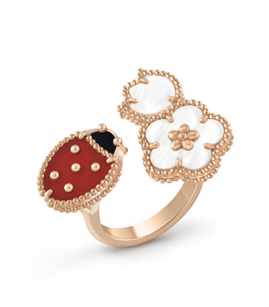 [Spark]LUCKY 3 MOTIF Spark GOLD RING