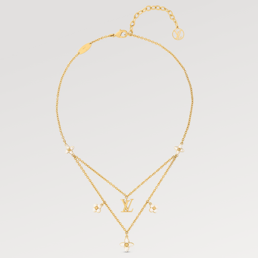 [Spark]FLOWERGRAM GOLD MOP DOUBLE ROW NECKLACE