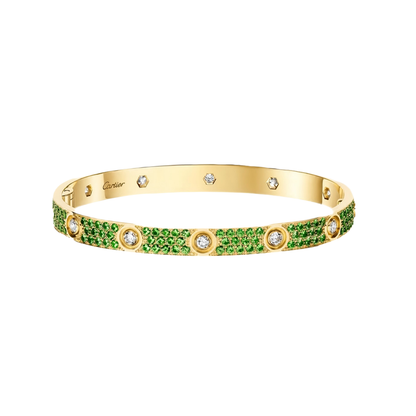 [Spark]2026 PAVE GEMSTONE LOVE BRACELET 6.1MM 10 DIAMONDS
