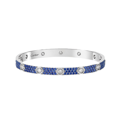 [Spark]2026 PAVE GEMSTONE LOVE BRACELET 6.1MM 10 DIAMONDS