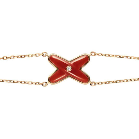 [Spark]JEUX BRACELET CARNELIAN PINK GOLD 1 DIAMOND