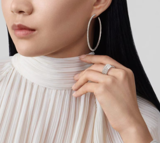 [Spark]Five-row diamond ring
