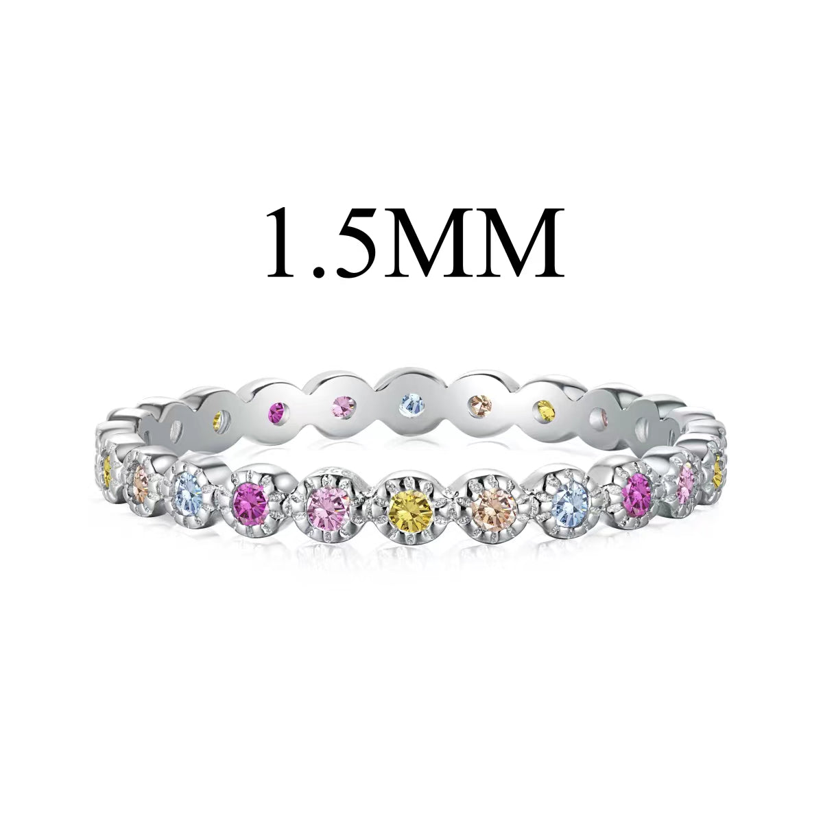 [Radiant Jewelry]Radiant Sparkling Round Cut Daily Ring