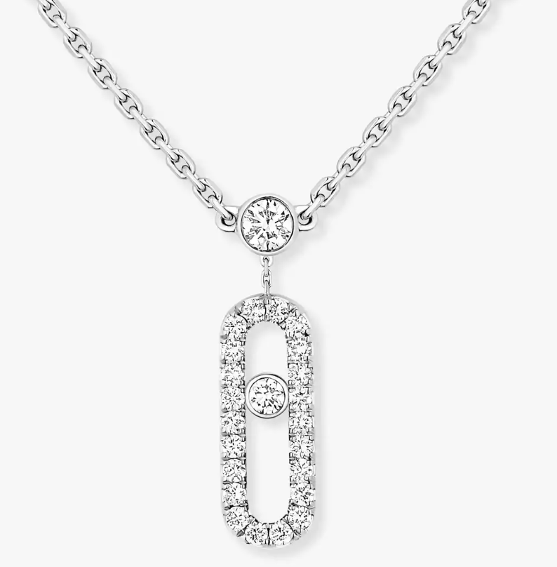 [Spark]MS Double-Circle Full-Diamond Necklace
