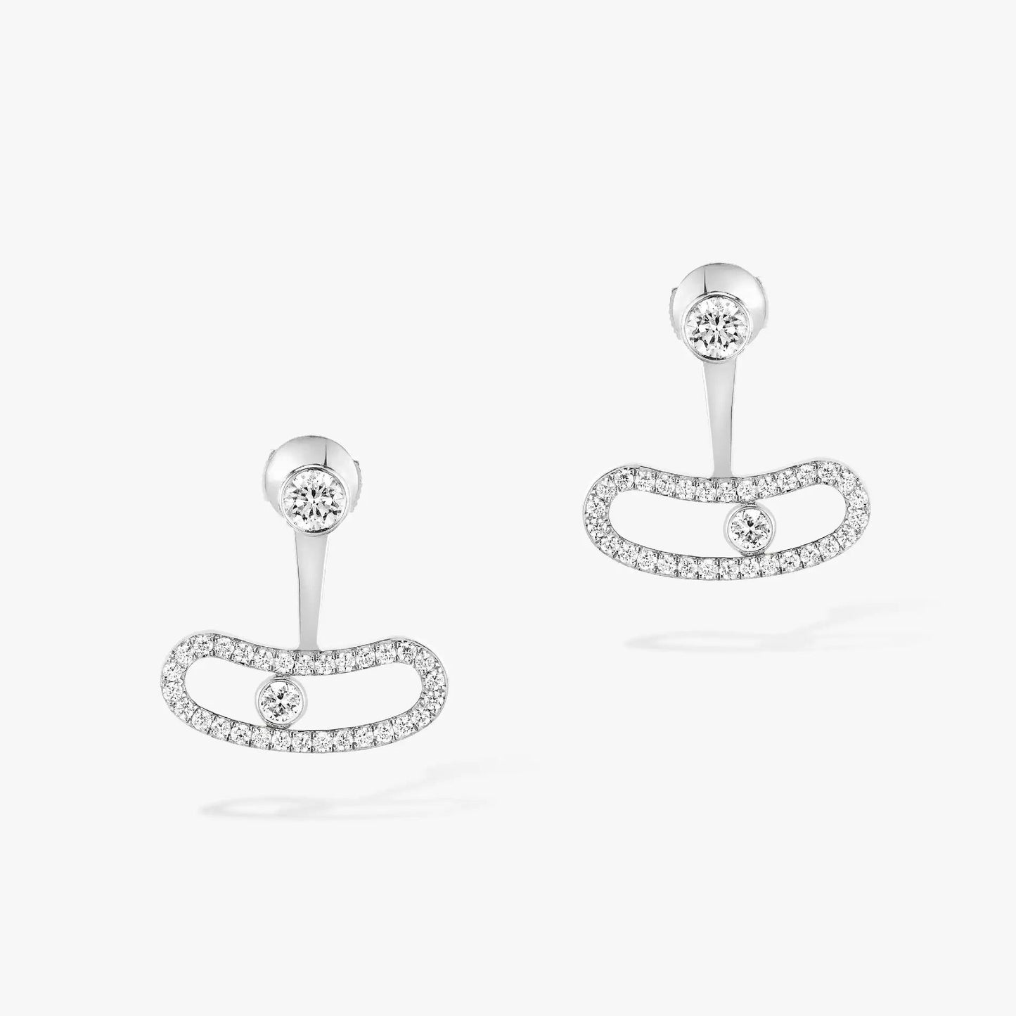 [Spark]MOVE UNO SILVER DIAMOND EARRINGS