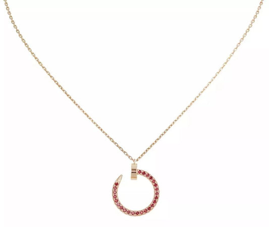 [Spark]JUSTE NECKLACE GOLD RED DIAMONDS