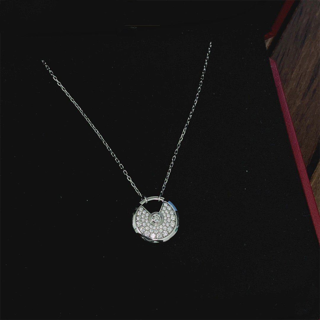 [Spark]AMULETTE SILVER FULL DIAMOND NECKLACE