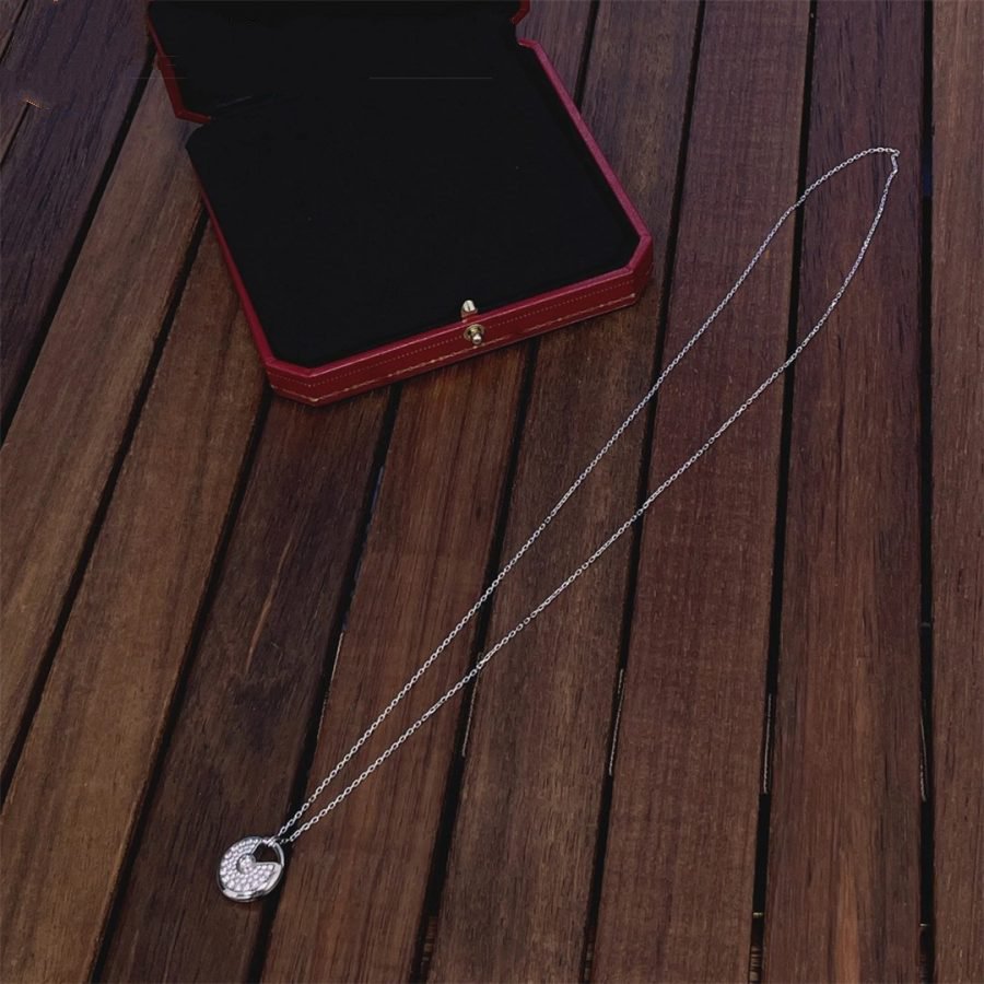 [Spark]AMULETTE SILVER FULL DIAMOND NECKLACE