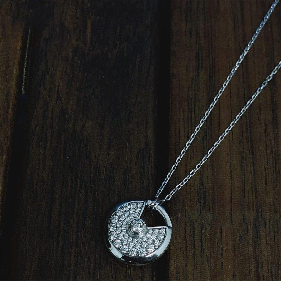 [Spark]AMULETTE SILVER FULL DIAMOND NECKLACE
