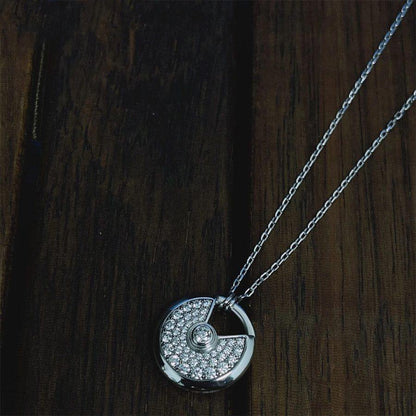 [Spark]AMULETTE SILVER FULL DIAMOND NECKLACE