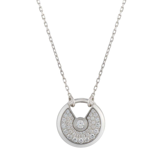 [Spark]AMULETTE SILVER FULL DIAMOND NECKLACE