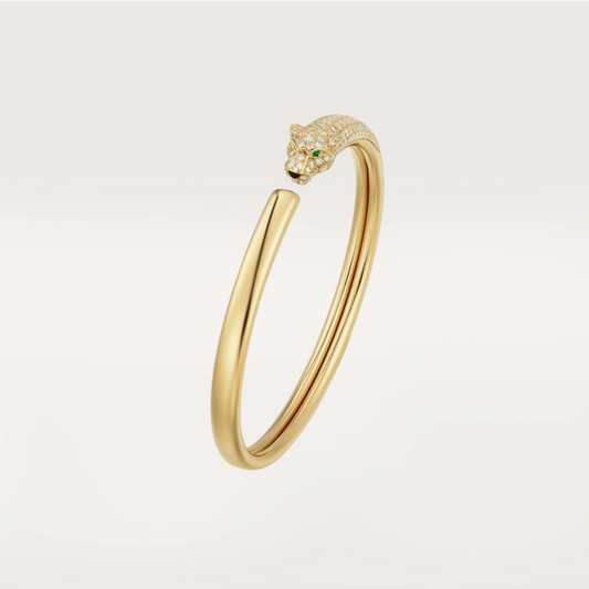 [Spark]PANTHERE GOLD DIAMOND OPEN BRACELET