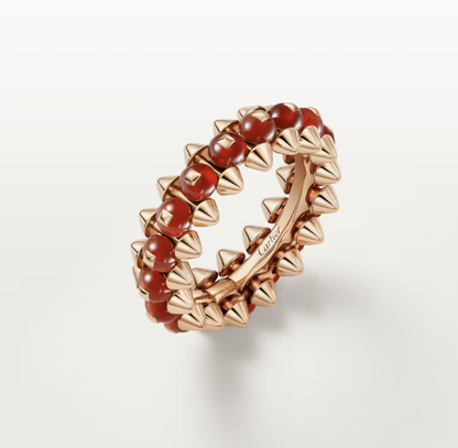 [Spark]CLASH ELEGANT ROSE GOLD RING FEATURING NATURAL AGATE