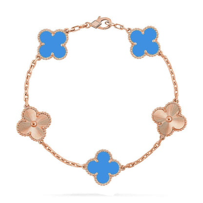 [Spark] CLOVER 5 MOTIF BLUE AGATE BRACELET COLLECTION