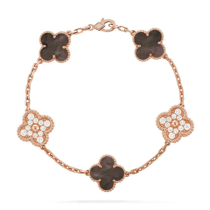 [Spark] CLOVER 5 MOTIF GRAY MOP BRACELET COLLECTION
