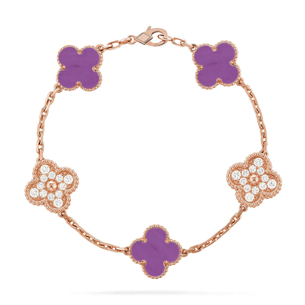 [Spark] CLOVER 5 MOTIF VIOLET BRACELET COLLECTION