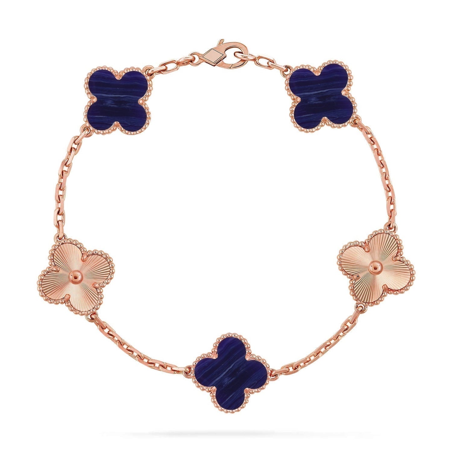 [Spark]CLOVER 5 MOTIF PURPLE STRIPES BRACELET COLLECTION