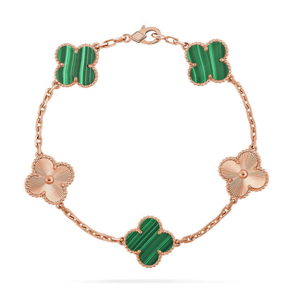 [Spark] CLOVER 5 MOTIF MALACHITE BRACELET COLLECTION