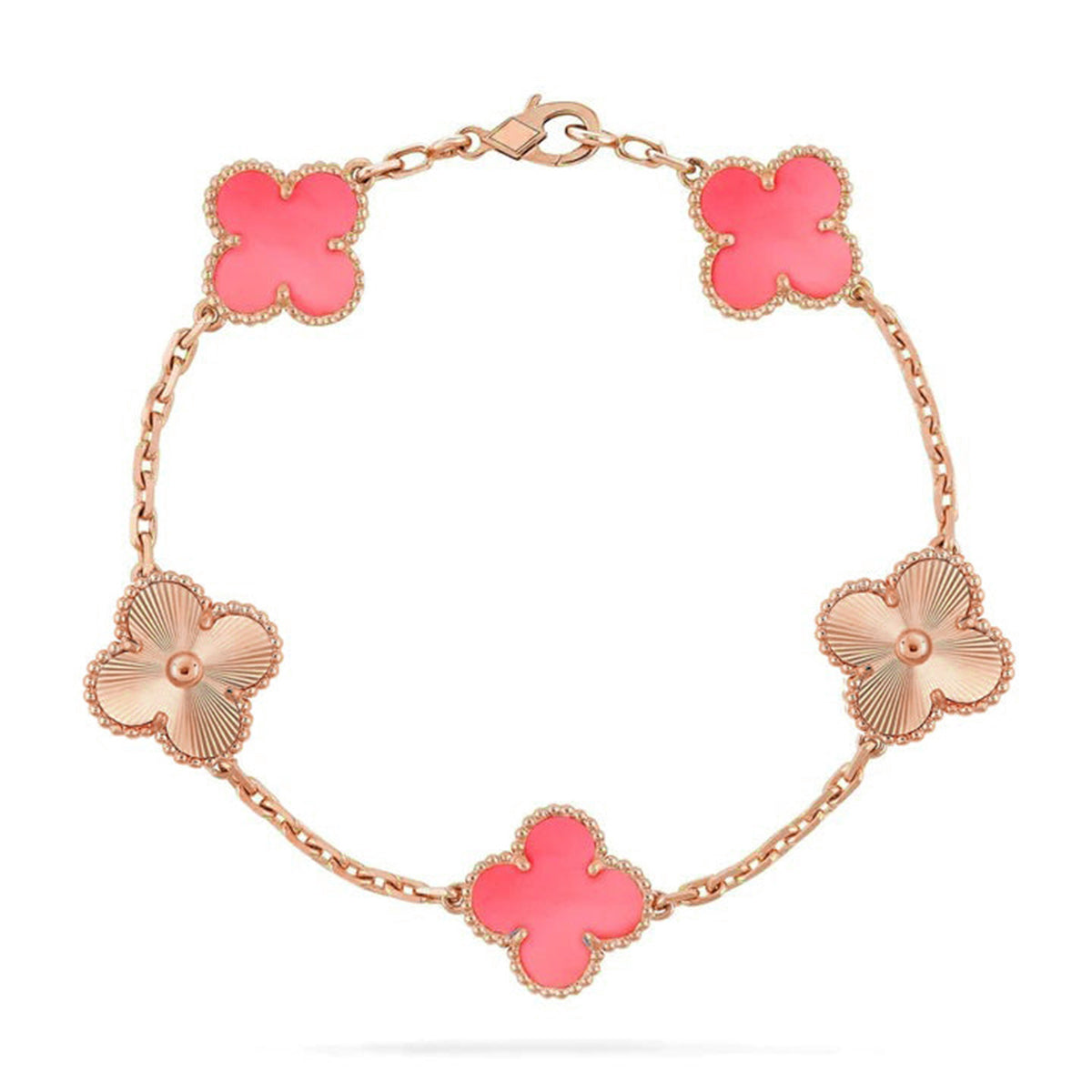 [Spark] CLOVER 5 MOTIFS  PINK MOP BRACELET COLLECTION