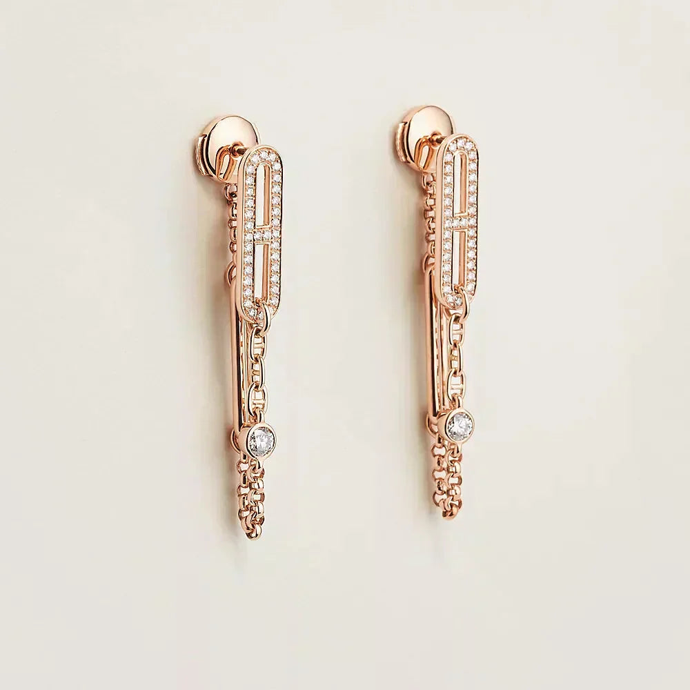[Spark]CHAINE CHAOS DIAMOND DROP EARRINGS