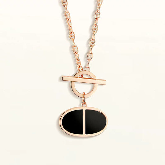 [Spark]CHAINE VERSO BLACK CERAMIC NECKLACE