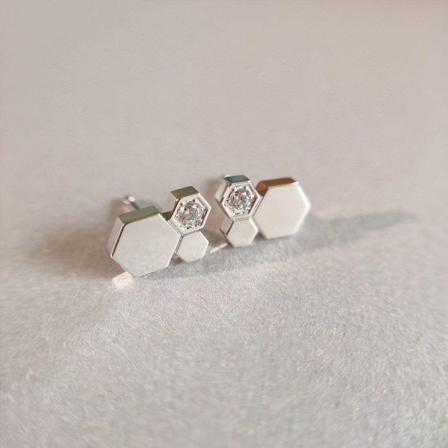 [Spark]BEE LOVE SILVER DIAMOND EARRINGS
