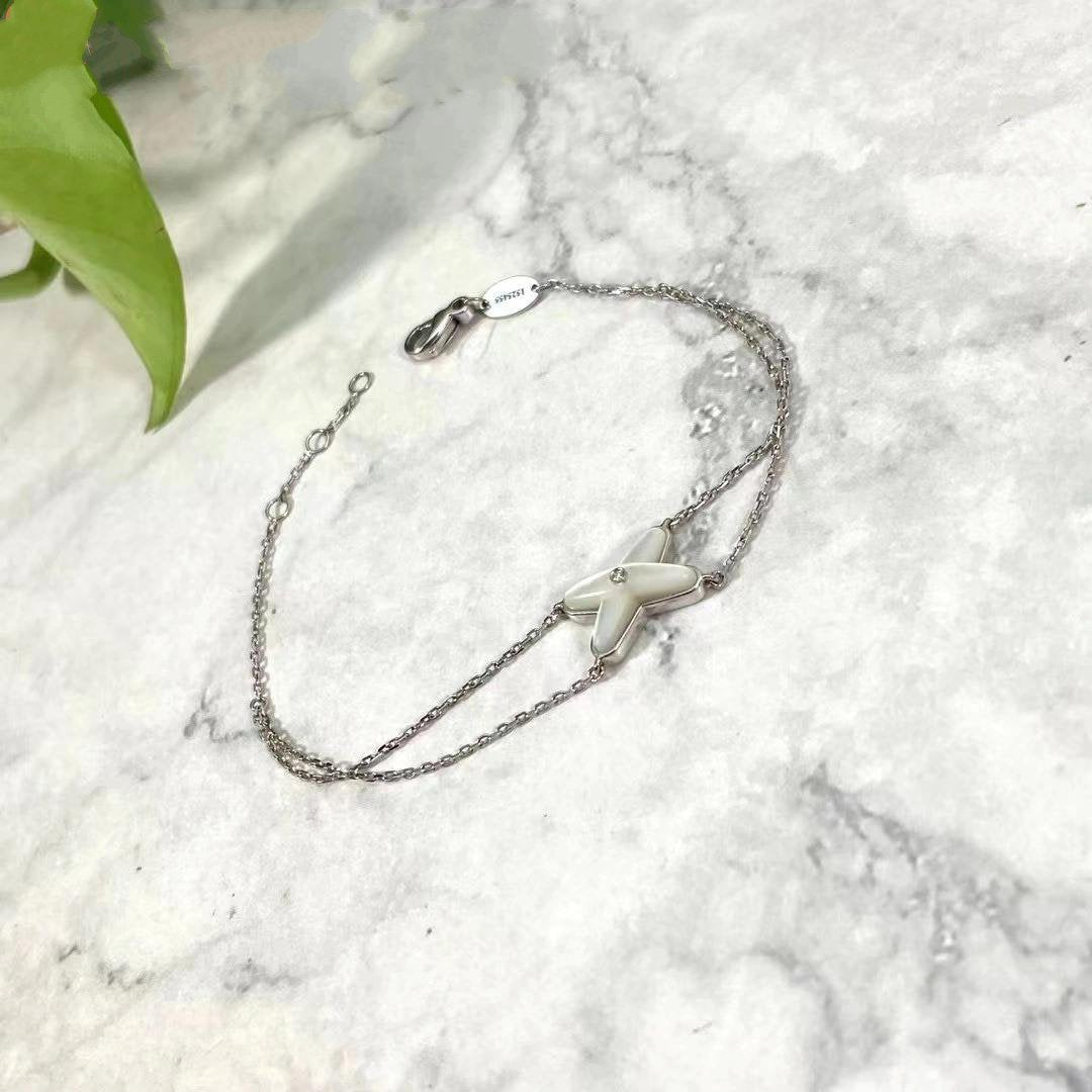 [Spark]JEUX BRACELET WHITE MOP SILVER 1 DIAMOND
