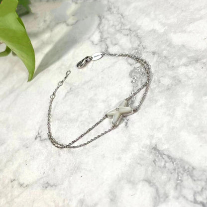 [Spark]JEUX BRACELET WHITE MOP SILVER 1 DIAMOND