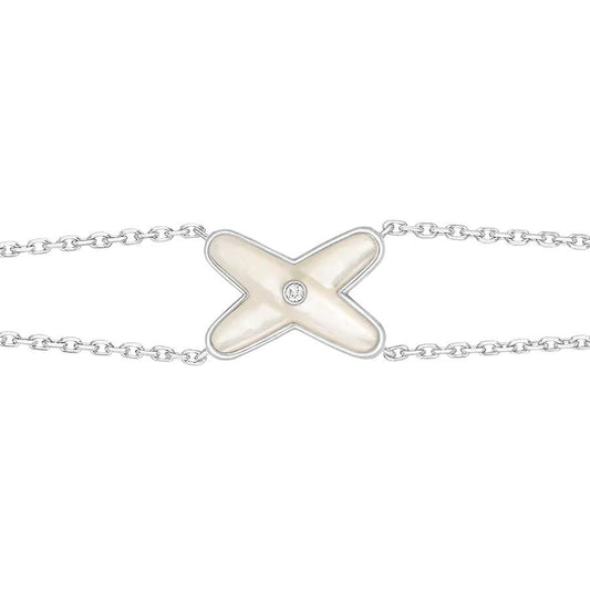 [Spark]JEUX BRACELET WHITE MOP SILVER 1 DIAMOND